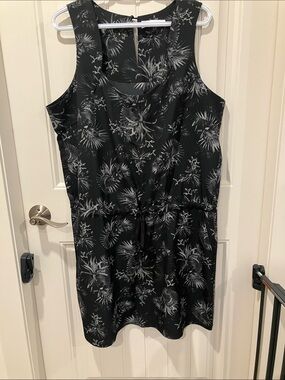 FIG CLOTHING Dress Sleeveless Floral BLACK XL
